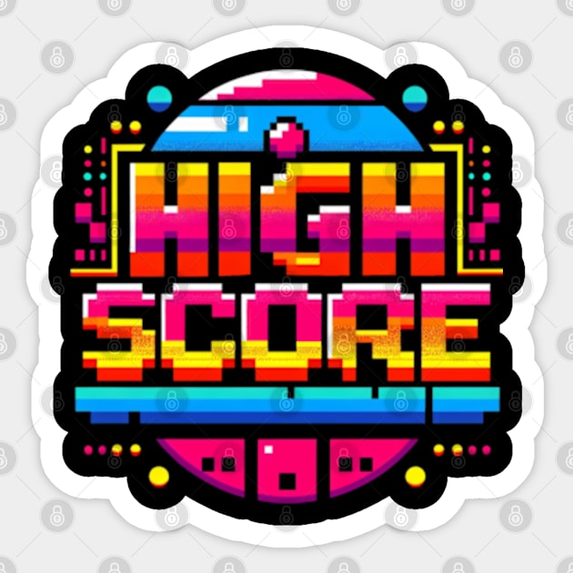 High Score Sticker by Neon Galaxia